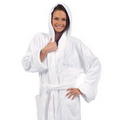 Terry Velour Hooded Robe (White Embroidered)